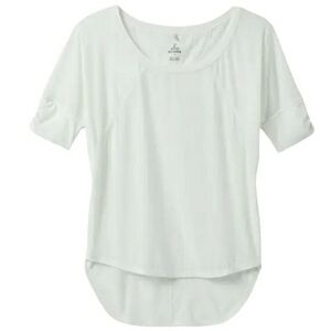 prAna Helani Soft White Moisture Wicking Mesh Performance Wear Oversized Top XL